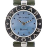 Bulgari BVLGARI Bzero1 Watch BZ22S Stainless Steel Quartz Analog Blue Mother-of-Pearl Dial Women's