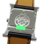Hermes HERMES Boys' Watch Brand H-Watch Quartz QZ Stainless Steel SS Leather HH1.510 Silver Black â–¡A - Image 6