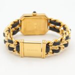 Chanel CHANEL PremiÃ¨re S Watch, Gold Plated (GP), Leather Strap, Women's, Black, H0001 - Image 5