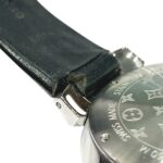 Louis Vuitton Tambour watch, total weight 48g, stainless steel, genuine leather strap, quartz movement, silver dial, Q13MJ - Image 8