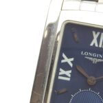 Longines DolceVita watch L5.655.4, stainless steel, silver, quartz, small seconds, navy dial, men's. - Image 7