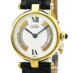 CARTIER Must Vendome Vermeil Gold Plated Quartz Ladies Watch W1006554