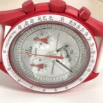 OMEGA Swatch SO33R100 Omega collaboration Moon MISSION TO MARS Mars watch for women, red - Image 2