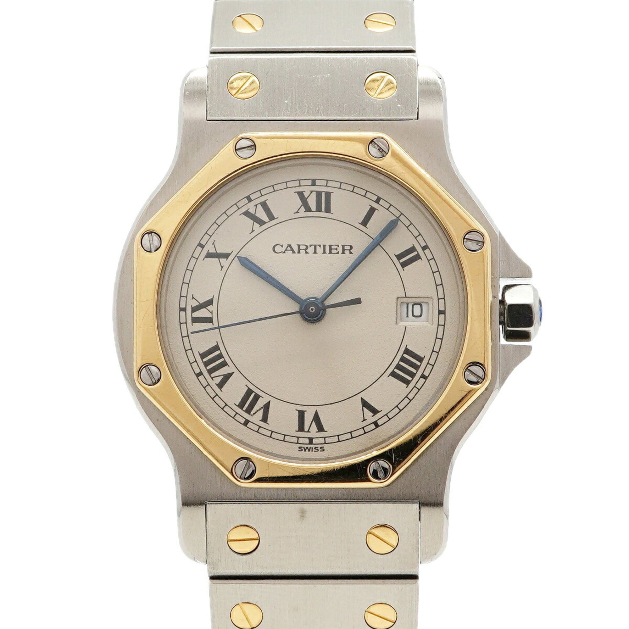 2000_07819237-3678-4940-a4ed-c11f737b3eab.jpg Cartier Santos Octagon LM W2001583 Ivory Dial ( & Wo) - Image 1