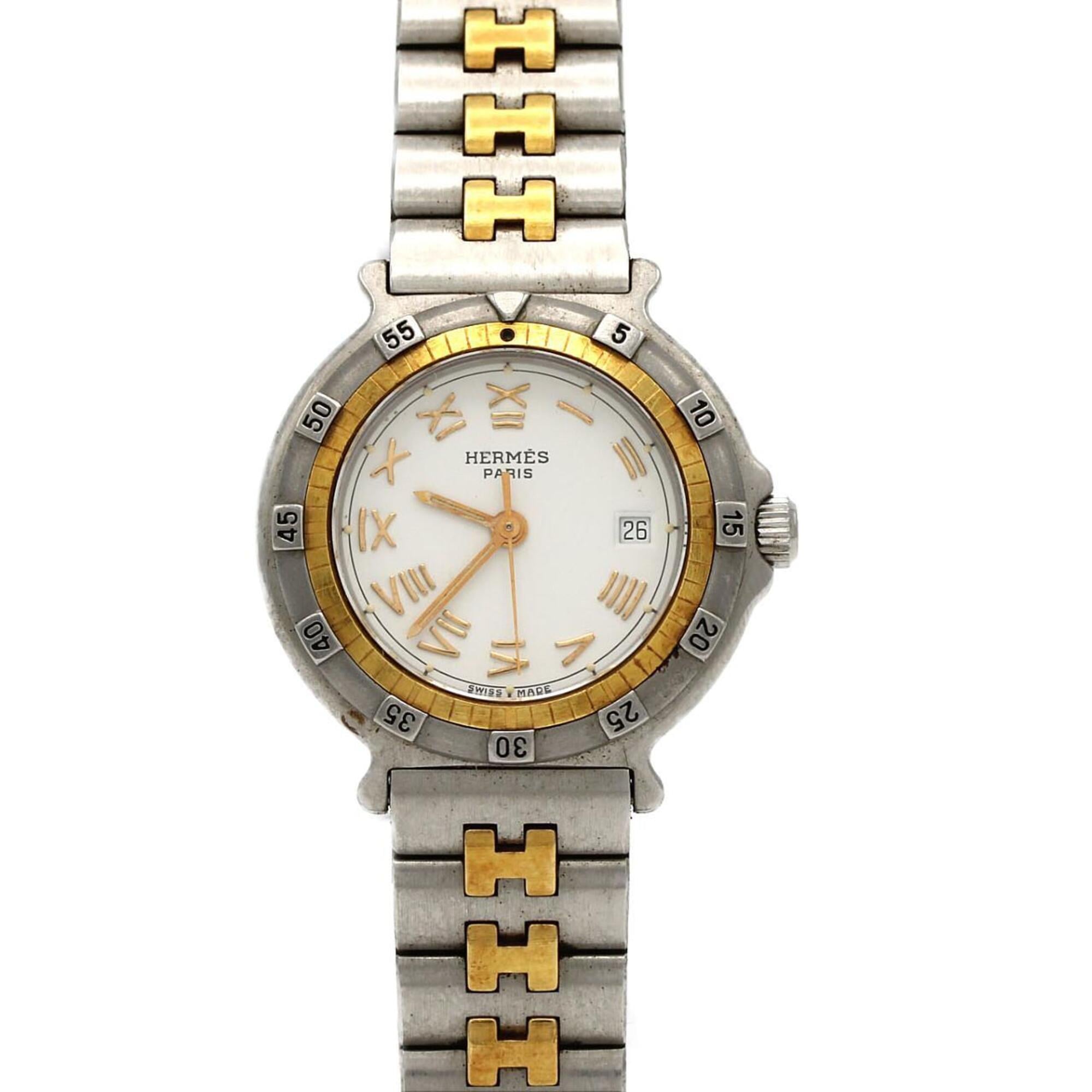2000_0799dc70-7335-42c3-bbe2-5659c5e749c1.jpg Hermes Captain Nemo Combination Stainless Steel x Gold-Plated Quartz Watch - Image 1