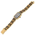 Chanel CHANEL PremiÃ¨re S Gold Plated (GP) Leather Strap Wo Black H0001 - Image 3