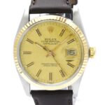 ROLEX Datejust 16013 18K Gold Steel Automatic Mens Watch