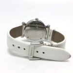 TIFFANY & Co. Z1300.11.11A20A41A White Ceramic Atlas Quartz Date with Stainless Steel and Leather Strap Silver - Image 6