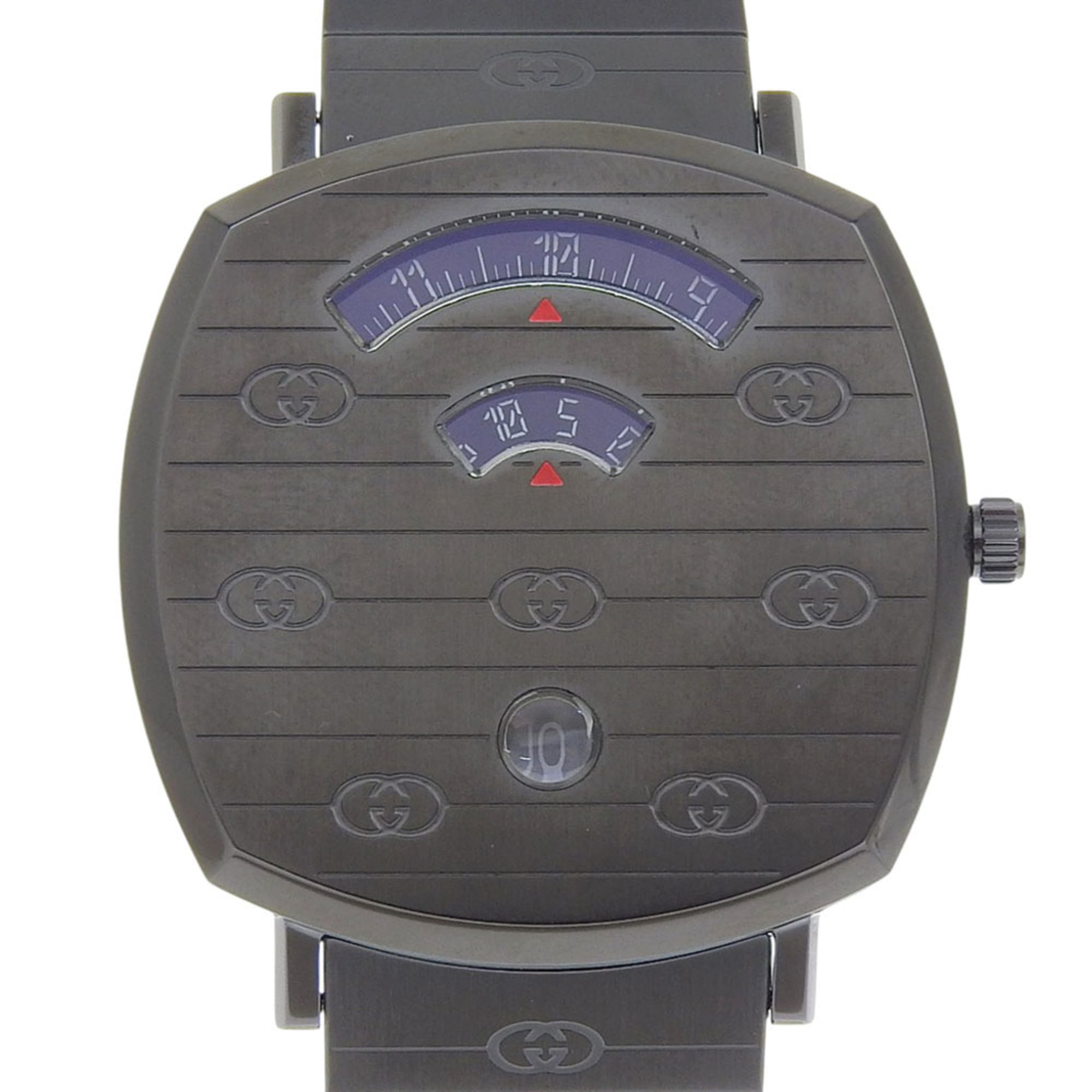 2000_096e3486-fd10-44a1-8bf6-d920e555240e.jpg Gucci Grip Watch, 157.3 Stainless Steel, Black Quartz Movement, Analog Display, Dial, Men's - Image 1