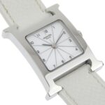 Hermes HERMES H Watch Wristwatch HH1.210 Stainless Steel x Leather 2005 Quartz Analog Display White Dial Ladies - Image 3