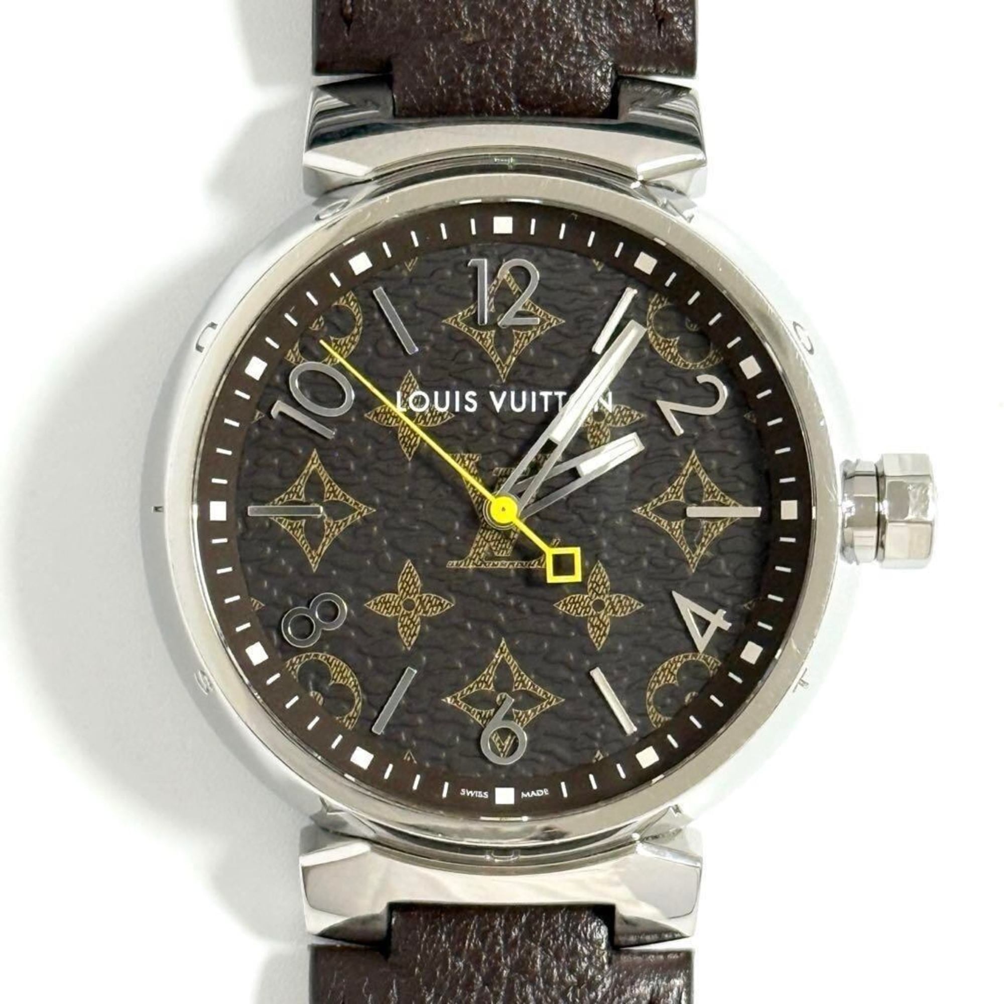 2000_0c39893d-09c1-4e09-83b4-5431c483cefd.jpg Louis Vuitton Men's Tambour Monogram Watch 39mm - Image 1