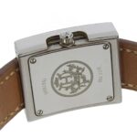 HermÃ¨s BE1.110 Women's Stainless Steel and Leather Strap Watch, 2002, Quartz Movement, Analog Display, White Dial - Image 6