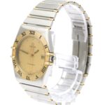 OMEGA Constellation 18K Gold Steel Quartz Mens Watch 396.1080 - Image 2