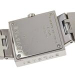 BVLGARI Quadrado SQ22SS Stainless Steel Watch with Quartz Movement, Analog Display, Black Dial, for Women - Image 6