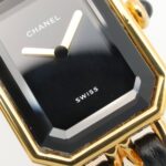 Chanel CHANEL PremiÃ¨re S Watch, Gold Plated (GP), Leather Strap, Women's, Black, H0001 - Image 9
