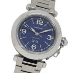 Cartier Pasha C Big Date Automatic for Boys Stainless Steel (SS) W31047M7 Silver/Navy