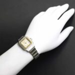 Cartier Santos Galbee SM Two-Tone W20045C4 20th Anniversary Limited Edition Ladies' Date Silver GuillochÃ© Yellow Gold Automatic Movement. - Image 3