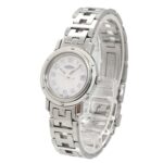 Hermes Clipper Nacre CL4 210 Wo Date Display Pink Shell Quartz - Image 3