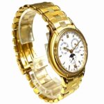 Christian Dior Moon Phase Triple Calendar Watch, Total Weight 70.6g, GP (Gold Plated) finish, Quartz movement, White dial, Item No. 61.271 - Image 3