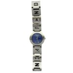 FENDI 3050L Logo Stainless Steel Quartz Wrist Silver 31132