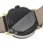 Gucci G Chrono 101.2 Stainless Steel and Embossed Leather Quartz Chronograph Watch, Black Dial, Men's - Image 5