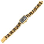 Chanel CHANEL PremiÃ¨re M Wristwatch, Gold Plated (GP), Leather Strap, Women's, Black, H0001 - Image 4