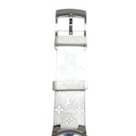 Louis Vuitton Tambour Slim Watch, Total Weight 51g, Stainless Steel, Rubber Strap, Quartz Movement, Black Dial, QA144 - Image 6
