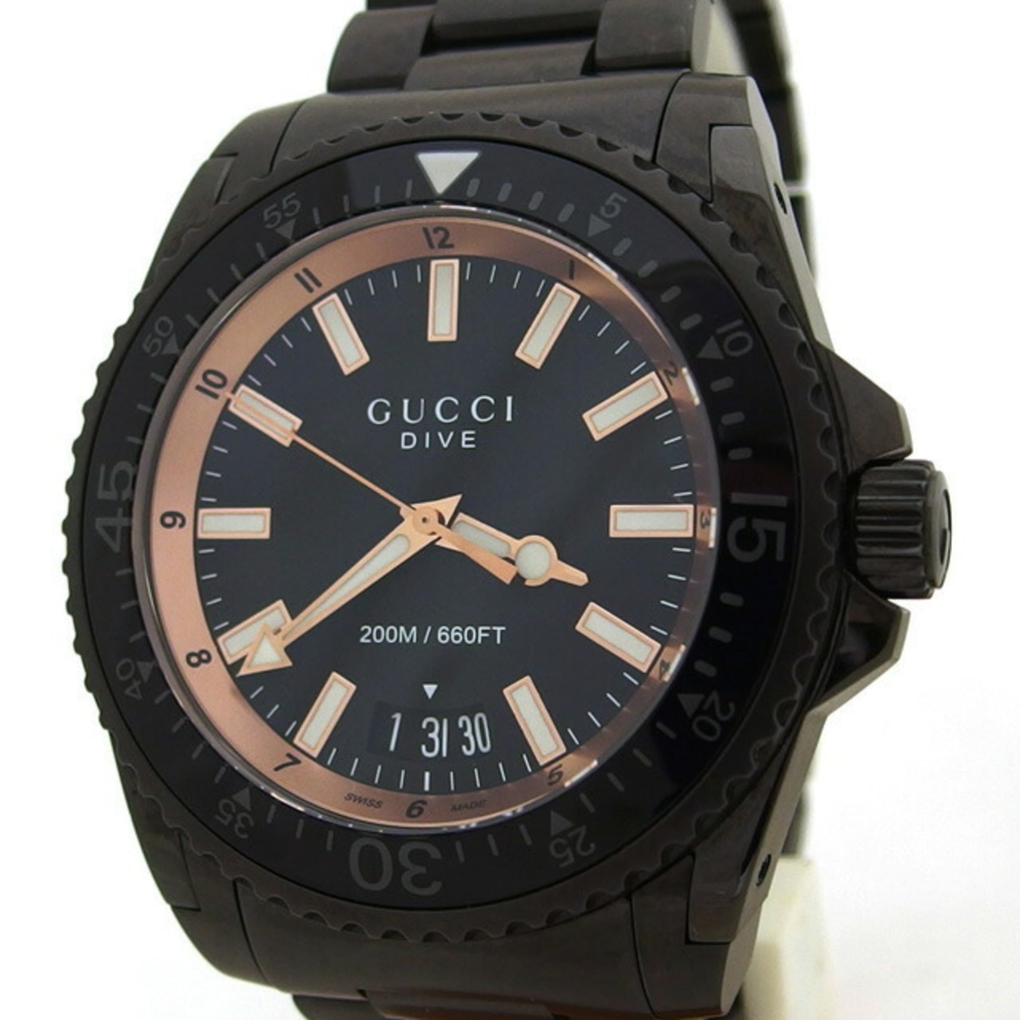2000_139bc10c-d9ab-4abb-95ca-f6f8e5026d2f.jpg Gucci Dive Date Watch Men's Black - Image 1