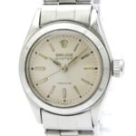 ROLEX Oyster Precision 6411 Steel Hand-winding Ladies Watch Vintage