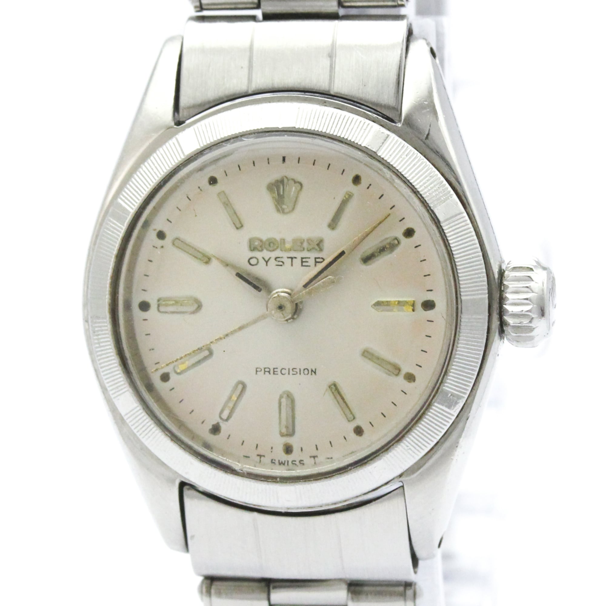 2000_145a31db-a5fc-4256-9d27-bf4ebfa2d1ce.jpg ROLEX Oyster Precision 6411 Steel Hand-winding Ladies Watch Vintage - Image 1