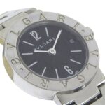 BVLGARI Watch BB23SS Stainless Steel Quartz Analog Display Black Dial Women's - Image 3
