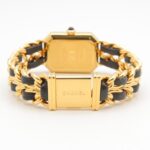 Chanel CHANEL PremiÃ¨re M Wristwatch, Gold Plated (GP), Leather Strap, Women's, Black, H0001 - Image 5