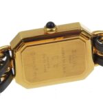Chanel CHANEL Premiere S Watch H0001 Gold-plated x Leather Quartz Analog Display Black Dial Ladies - Image 5