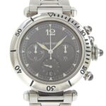 Cartier Pasha Men's Watch, Caliber 205, W3107355, Stainless Steel, Automatic Chronograph, Gray Dial, See-Through Back