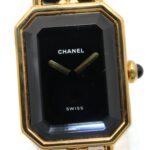 Chanel CHANEL PremiÃ¨re S Watch, Gold Plated (GP), Leather Strap, Women's, Black, H0001 - Image 3