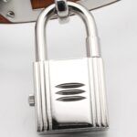 Hermes Kelly Stainless Steel Leather Strap Wo Silver Tone KE1.210 - Image 6