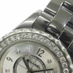 Chanel J12 Chromatic H3402 Ladies' with Diamond Bezel 8 Diamonds Gray Ceramic Quartz Movement - Image 8