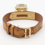 Hermes Kelly Gold Plated Leather Strap Ladies' Champagne Color KE1.201 - Image 4
