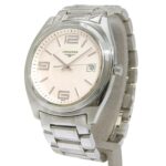 Longines Conquest watch L3.632.4, stainless steel, silver, quartz, analog, white dial, men's. - Image 2
