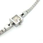 GUCCI 102 G Mini Square Chain Quartz Watch, Stainless Steel, Women's, Silver - Image 8