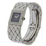 CHANEL Matelasse Watch Diamond Bezel H0489 Stainless Steel Quartz Analog Display Black Dial Women's I213024033 - Image 2