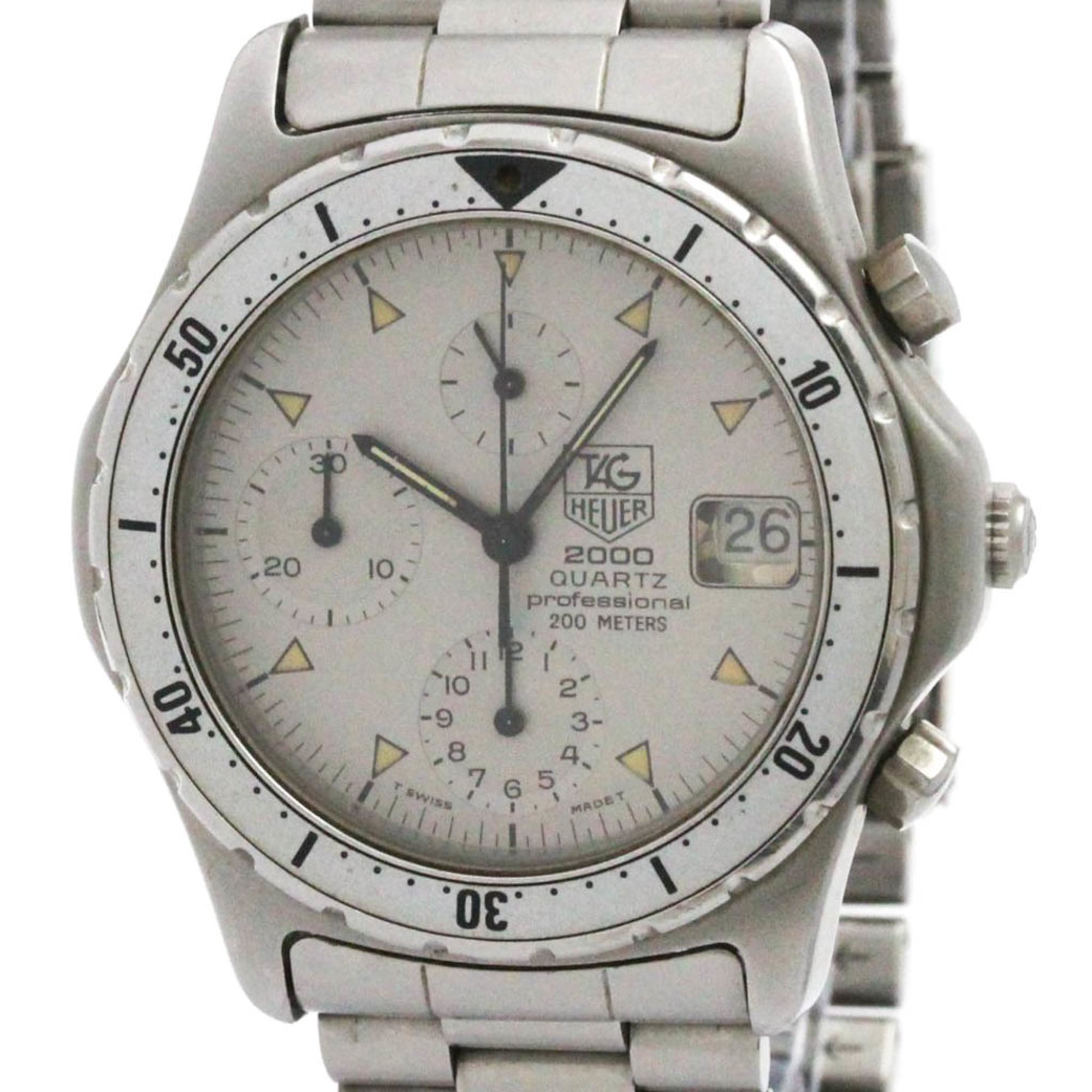 2000_1c31cf9b-d860-4633-8d04-628efd9ebfea.jpg TAG HEUER Chronograph Quartz Stainless Steel Mens Watch 272.006 - Image 1