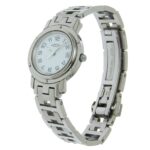 Hermes HERMES Clipper Watch CL4.210 Stainless Steel Quartz Analog Display White Dial Women's S212224805 - Image 2