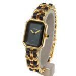Chanel CHANEL PremiÃ¨re Large Size H0001 Black Dial GP/Leather Quartz Wo Approx. 26mm (height) x 20mm (width) - Image 2