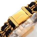 Chanel Premiere Large Size H0001 Wo Black Gold Quartz - Image 6