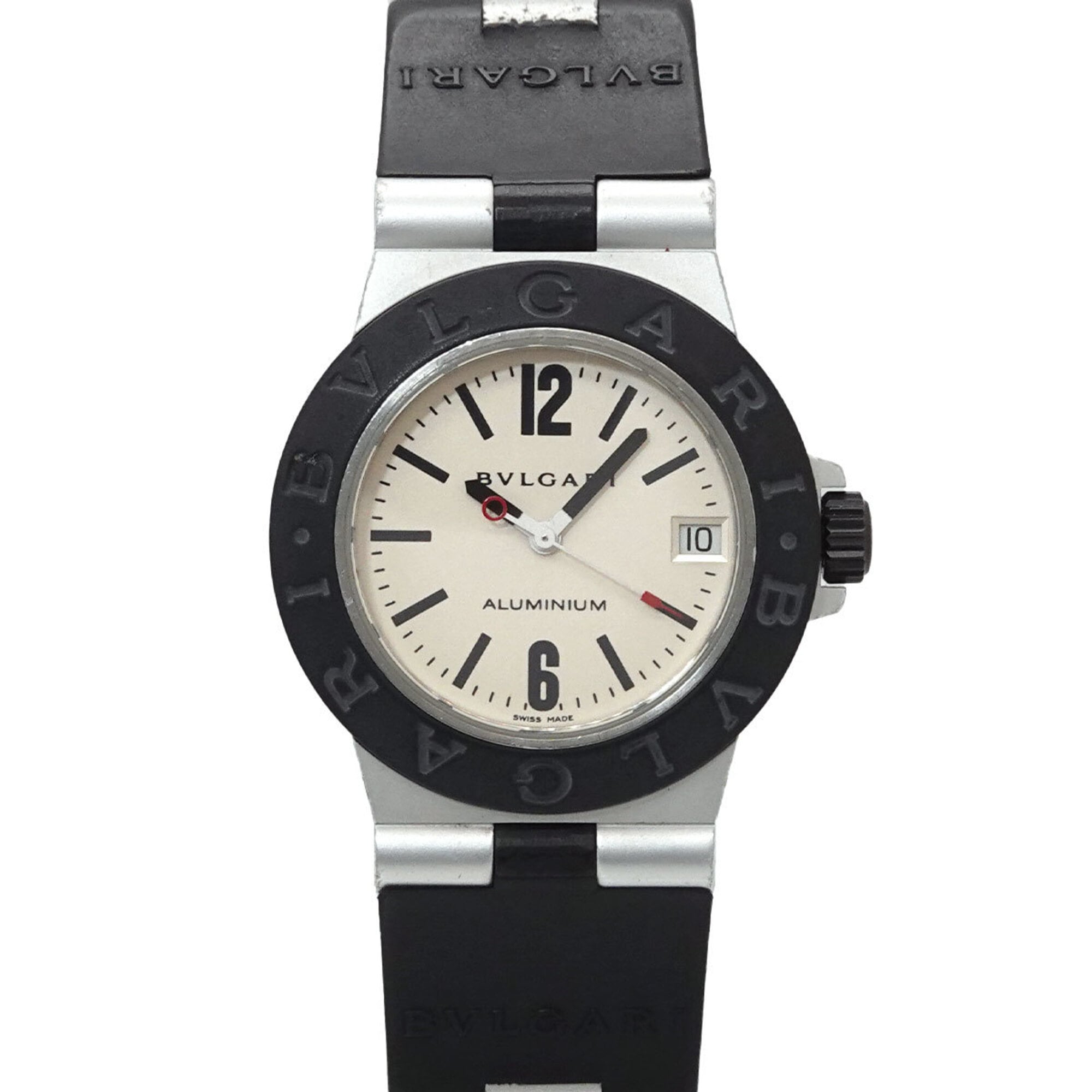 2000_1d853b2b-4ce5-4e22-a956-a02fde514e2b.jpg Bulgari BVLGARI Aluminum AL32A Ladies' Date Silver Quartz - Image 1