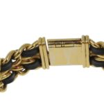 CHANEL Premiere S Watch H0001, Gold-Plated Leather Quartz Movement, Analog Display, Black Dial, Women's - Image 8