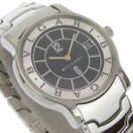 BVLGARI Solo Tempo Watch ST35S Stainless Steel Quartz Analog Display Black Dial Men's - Image 3