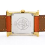 HERMES H Watch Gold Plated Leather Quartz Ladies Watch HH1.201 - Image 6