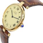 Cartier 90s 925 Must VendÃ´me Vermeil LM Quartz Gold with Ivory Dial Ladies - Image 6